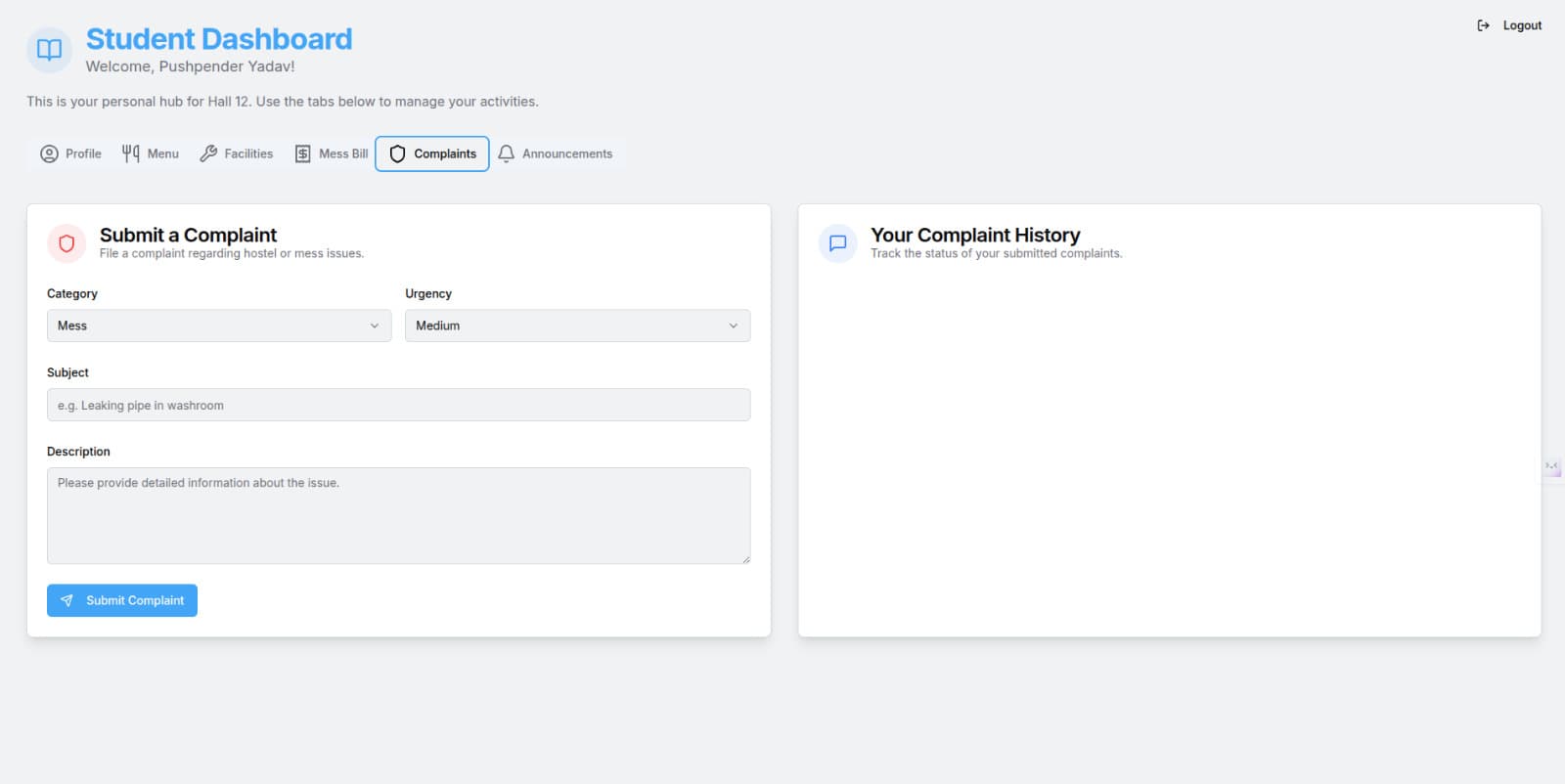HMP Portal Menu